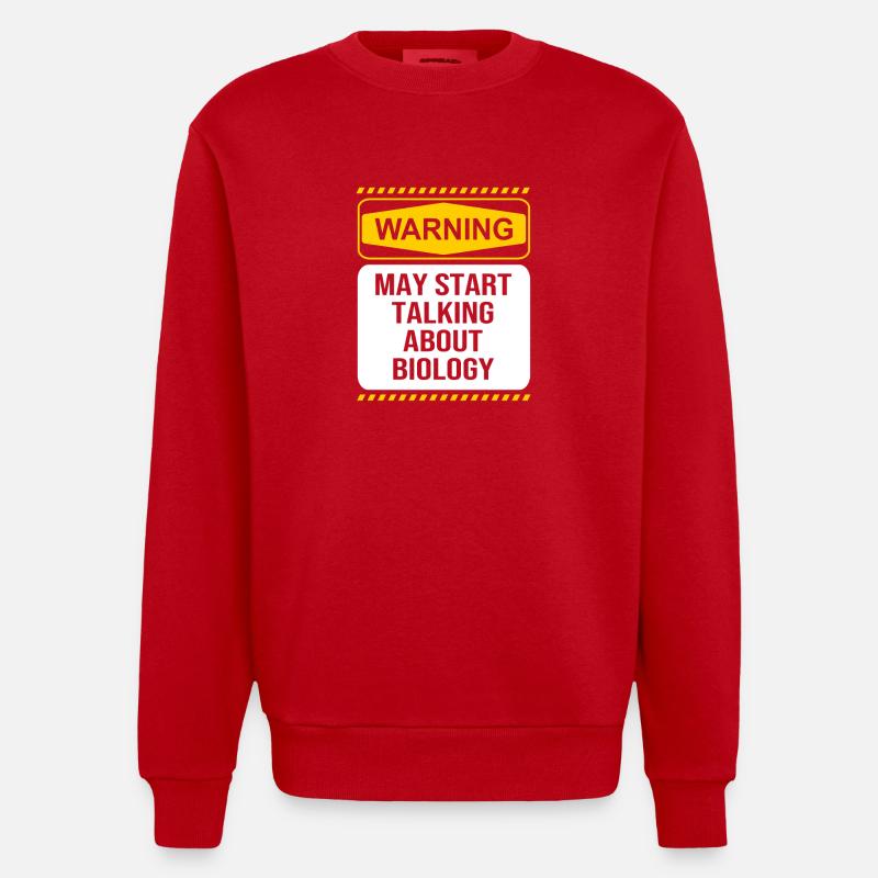 Structural formula molecule - Heavyweight Oversized Organic Crew Neck Made in EU - red