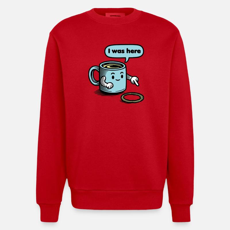 Diction de Lusitger Coffee - Sweat bio épais oversize fabriqué en UE - rouge