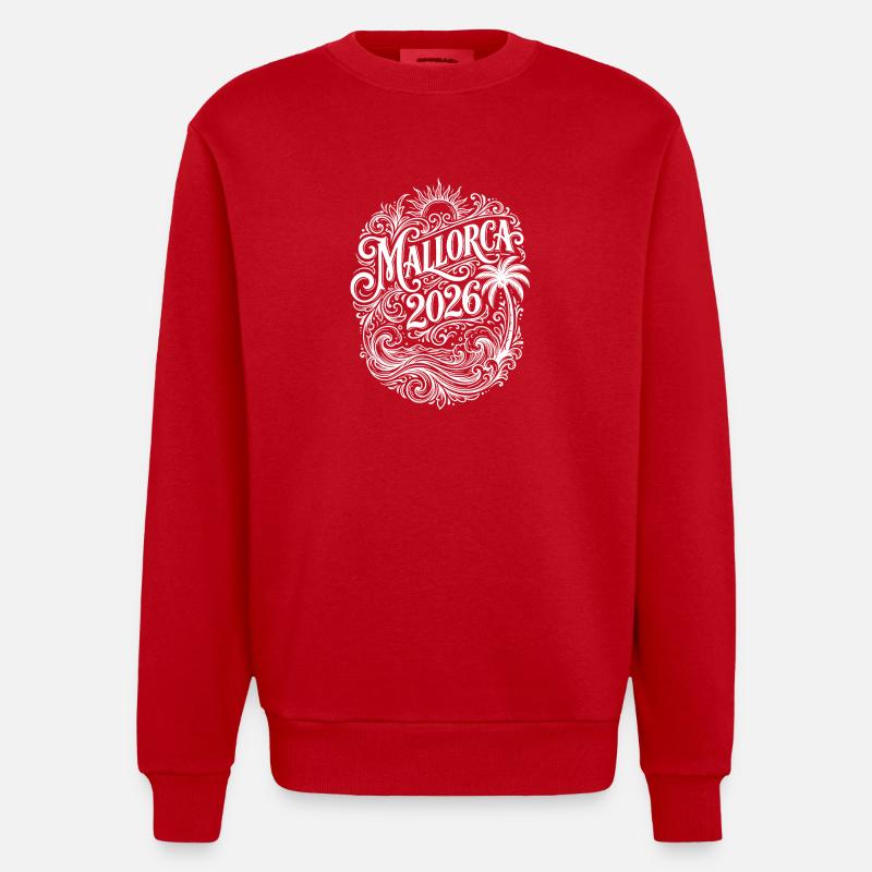 Déclaration de Majorque 2026 - Sweat bio épais oversize fabriqué en UE - rouge