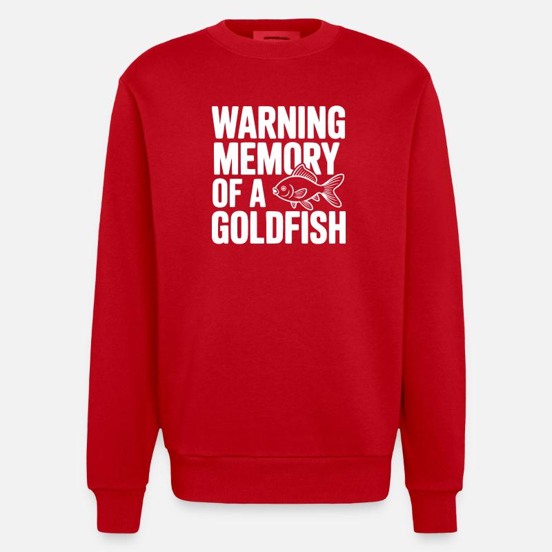 Warnerinnerung an einen Goldfisch - Heavyweight Oversized Organic Crew Neck Made in EU - Rot