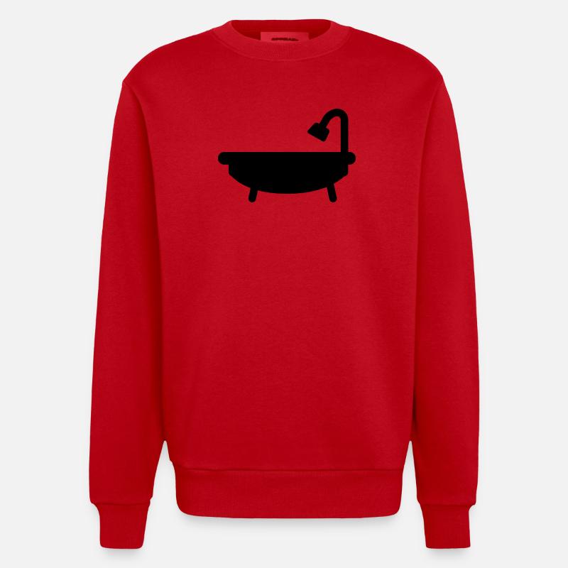 Baignoire - Sweat bio épais oversize fabriqué en UE - rouge