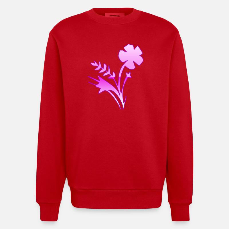 Fleur - Sweat bio épais oversize fabriqué en UE - rouge