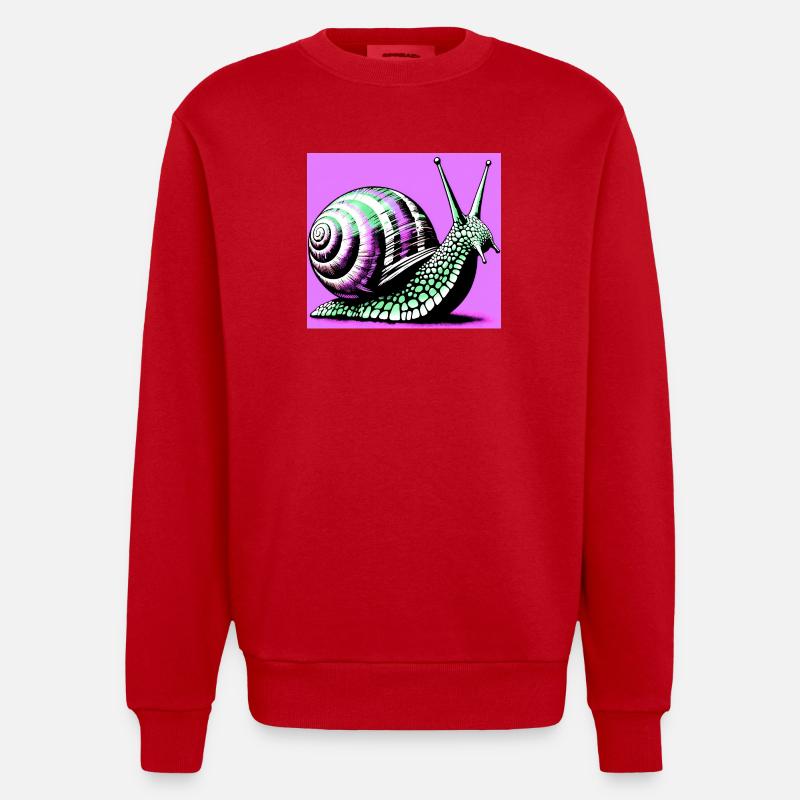 Escargot - Sweat bio épais oversize fabriqué en UE - rouge
