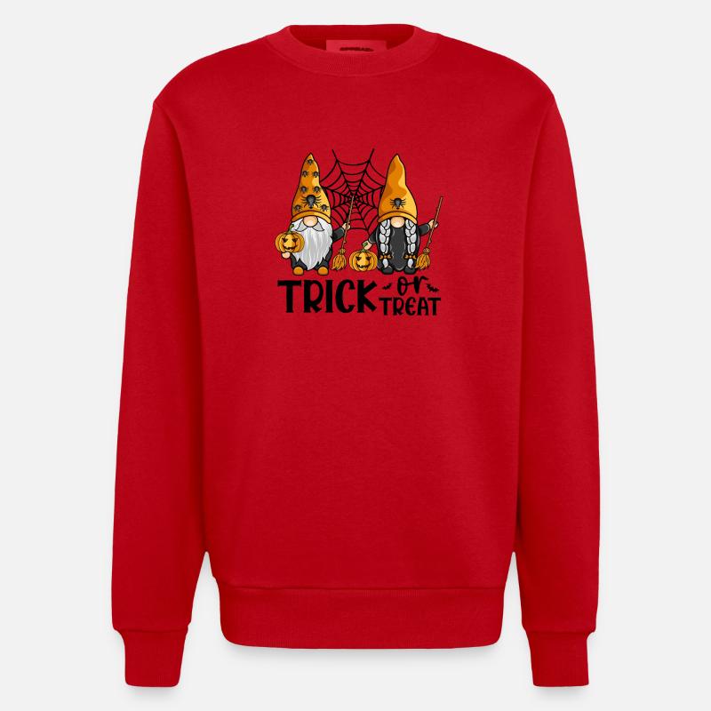 Halloween-Gnome zum Süßes-oder-Saures-Treffen - Heavyweight Oversized Organic Crew Neck Made in EU - Rot