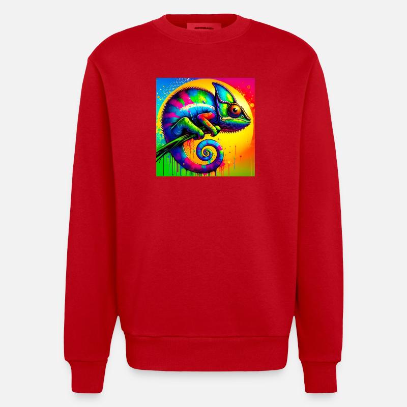 Chamäleon - Heavyweight Oversized Organic Crew Neck Made in EU - Rot
