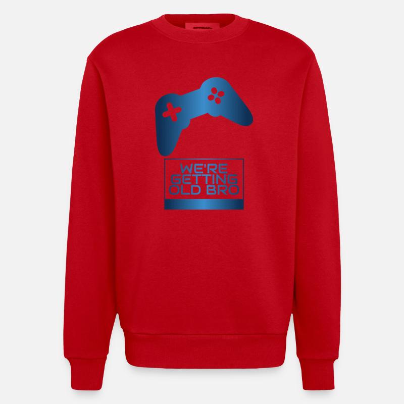 Wir werden älter, Bruder Manette - Heavyweight Oversized Organic Crew Neck Made in EU - Rot