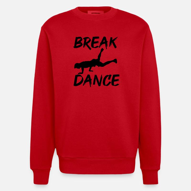 Breakdance - Sweat bio épais oversize fabriqué en UE - rouge