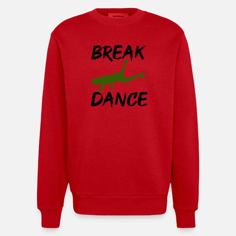 Breakdance - Sweat bio épais oversize fabriqué en UE - rouge
