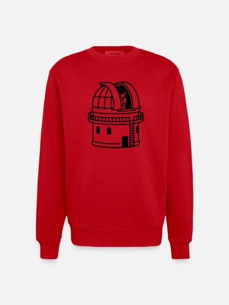 Observatory - Heavyweight Oversized Organic Crew Neck Made in EU - red