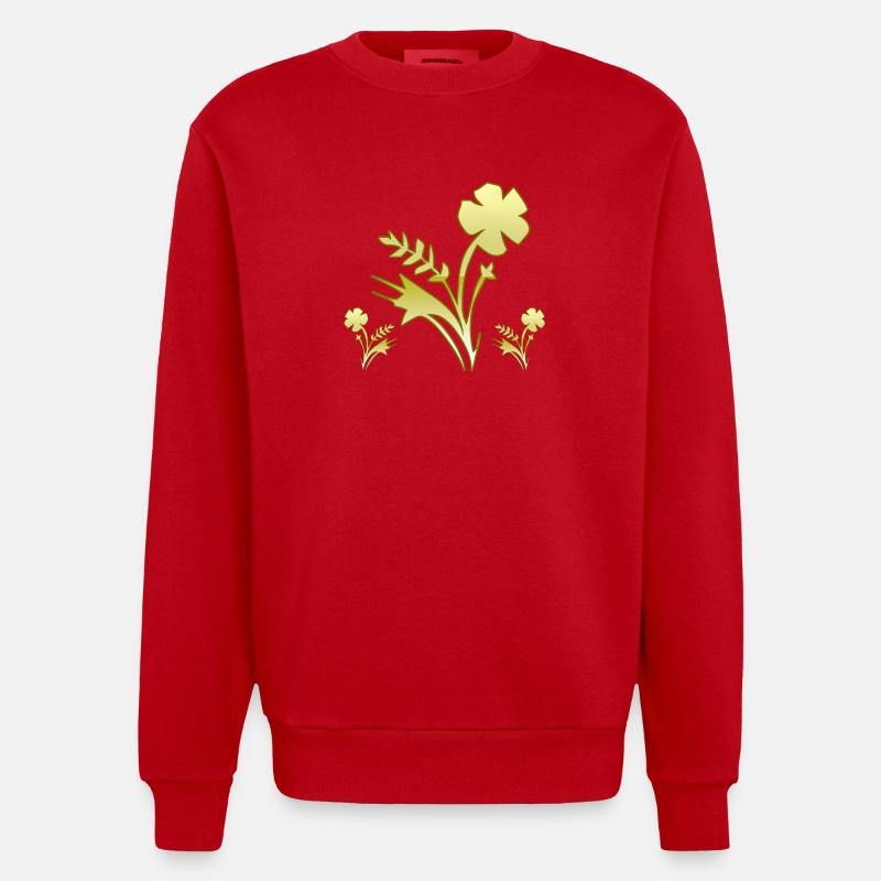 Fleur - Sweat bio épais oversize fabriqué en UE - rouge
