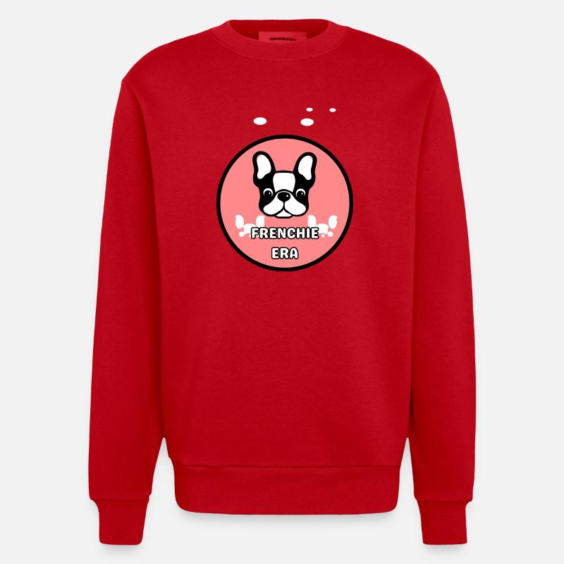 Frenchie Era - Heavyweight Oversized Organic Crew Neck Made in EU - red