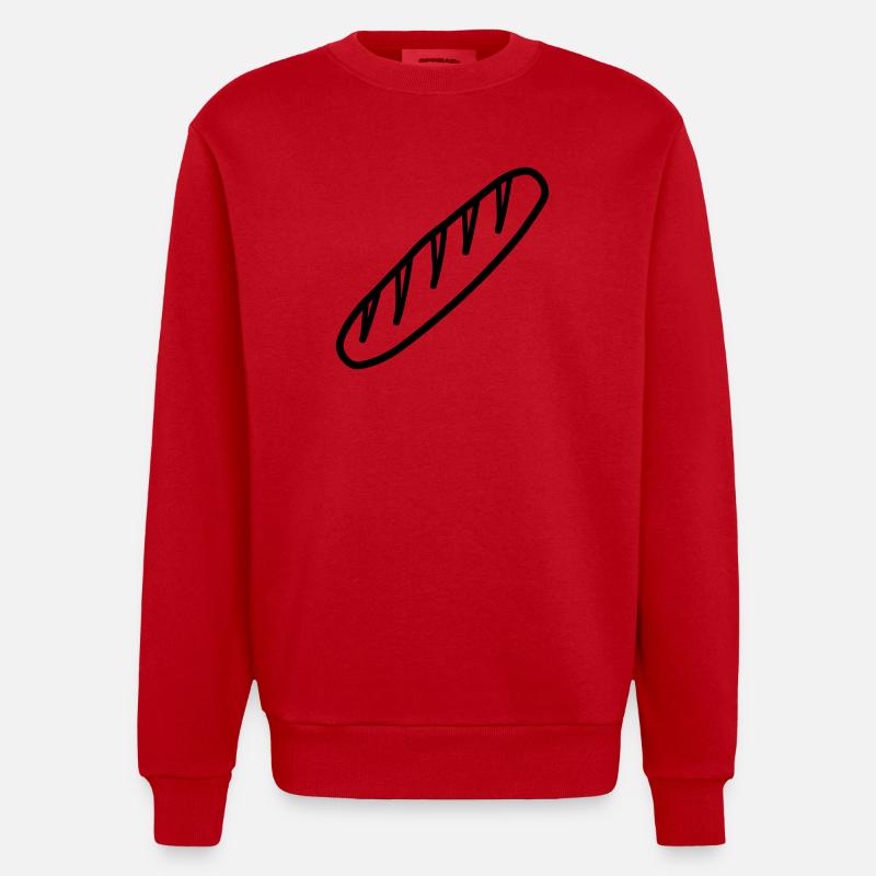 baguette - Sweat bio épais oversize fabriqué en UE - rouge