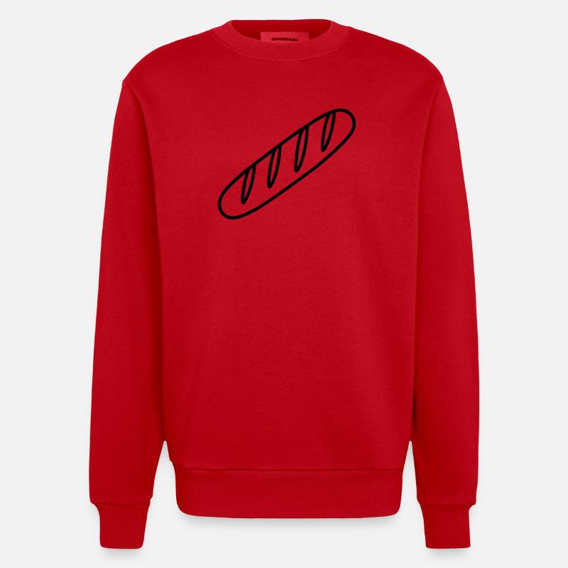 baguette - Sweat bio épais oversize fabriqué en UE - rouge