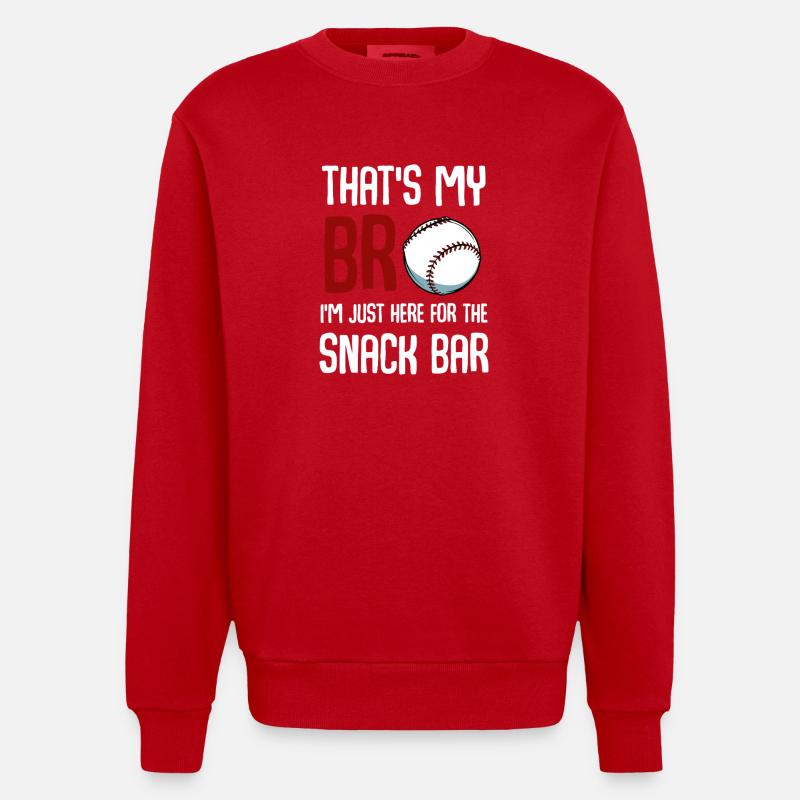 Baseball Snack Bar Tee - Sweat bio épais oversize fabriqué en UE - rouge