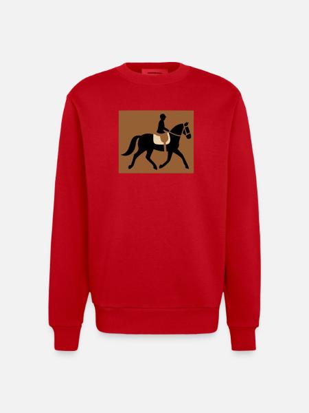 Cavalier équestre passe-temps - Sweat bio épais oversize fabriqué en UE - rouge