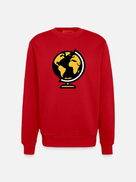 Globe Globe Earth School - Heavyweight Oversized Organic Crew Neck Made in EU - red