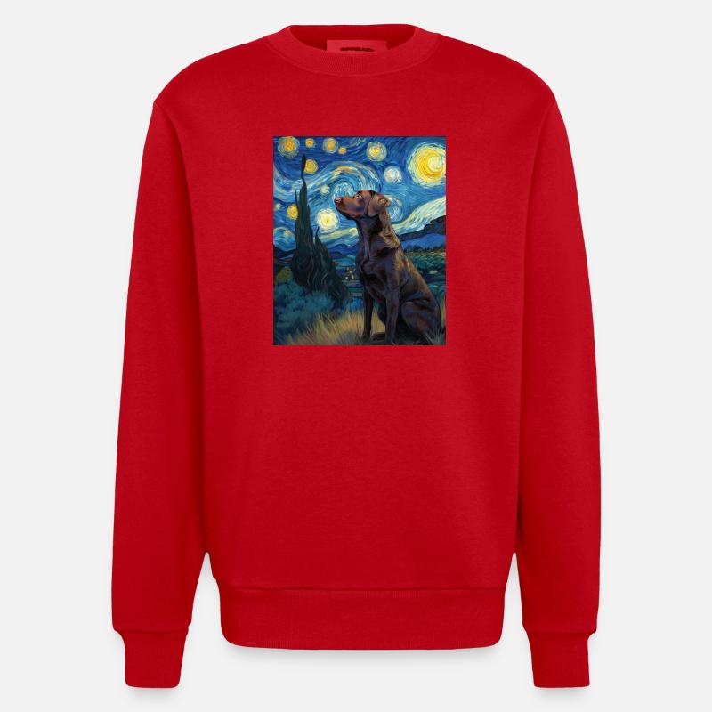 Labrador Retriever - Sweat bio épais oversize fabriqué en UE - rouge