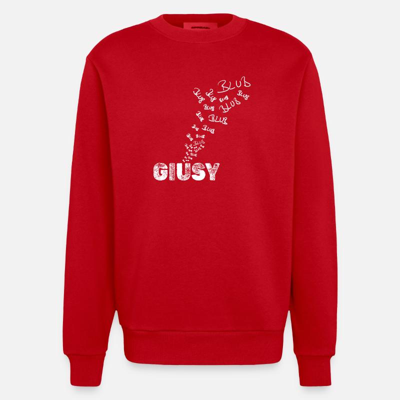 Boot Giusy - Heavyweight Oversized Organic Crew Neck Made in EU - Rot