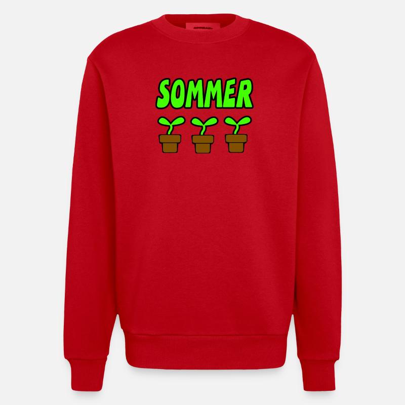 Sommer - Heavyweight Oversized Organic Crew Neck Made in EU - Rot