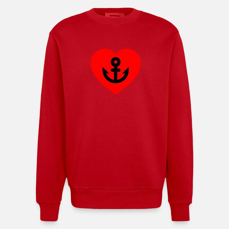 Sail - Heavyweight Oversized Organic Crew Neck Made in EU - red