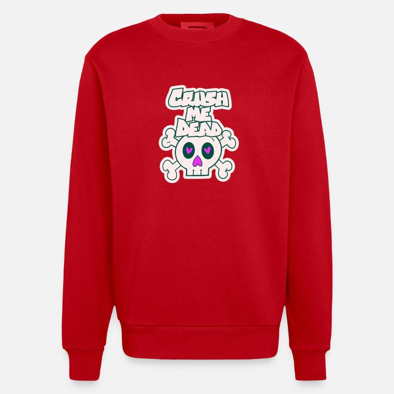 Écrase-moi - Sweat bio épais oversize fabriqué en UE - rouge