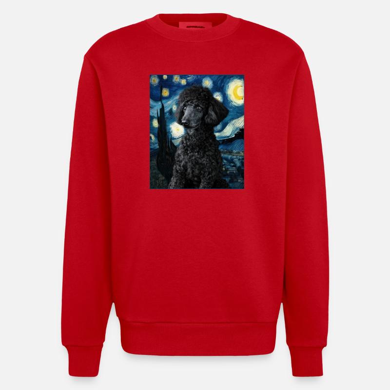Caniche - Sweat bio épais oversize fabriqué en UE - rouge