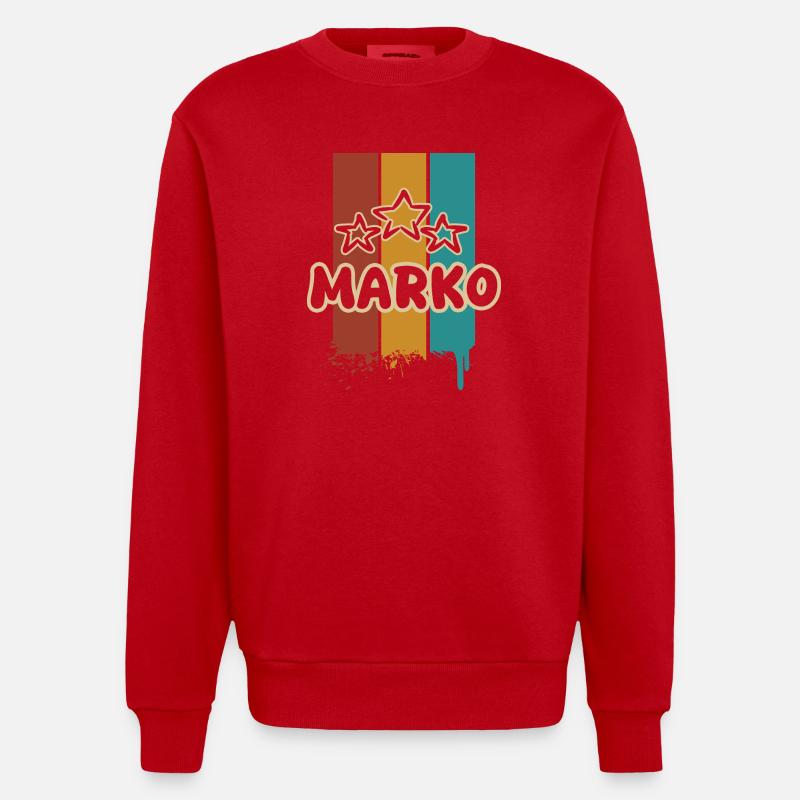MARKO - Sweat bio épais oversize fabriqué en UE - rouge