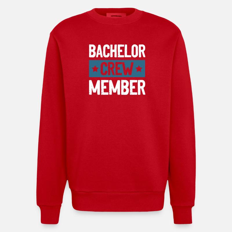 Équipage Bachelor - Sweat bio épais oversize fabriqué en UE - rouge