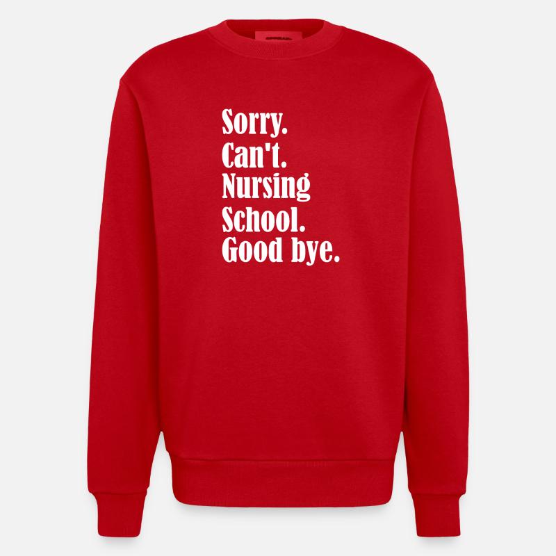 Abschiedszitat der Krankenpflegeschule - Heavyweight Oversized Organic Crew Neck Made in EU - Rot