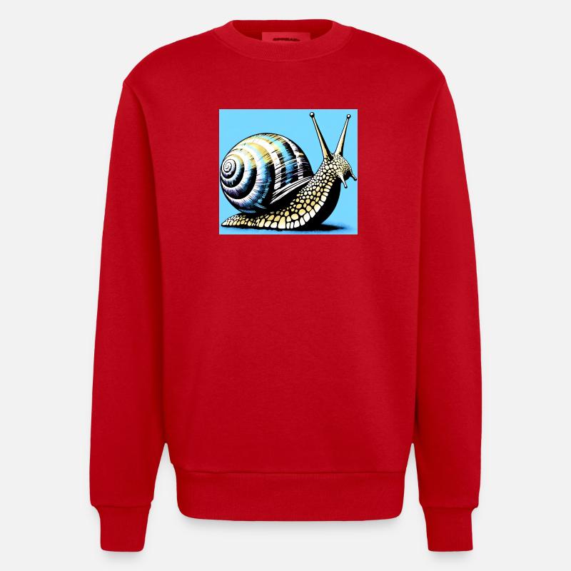 Escargot - Sweat bio épais oversize fabriqué en UE - rouge