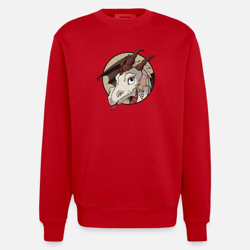 Dragon mignon - Sweat bio épais oversize fabriqué en UE - rouge