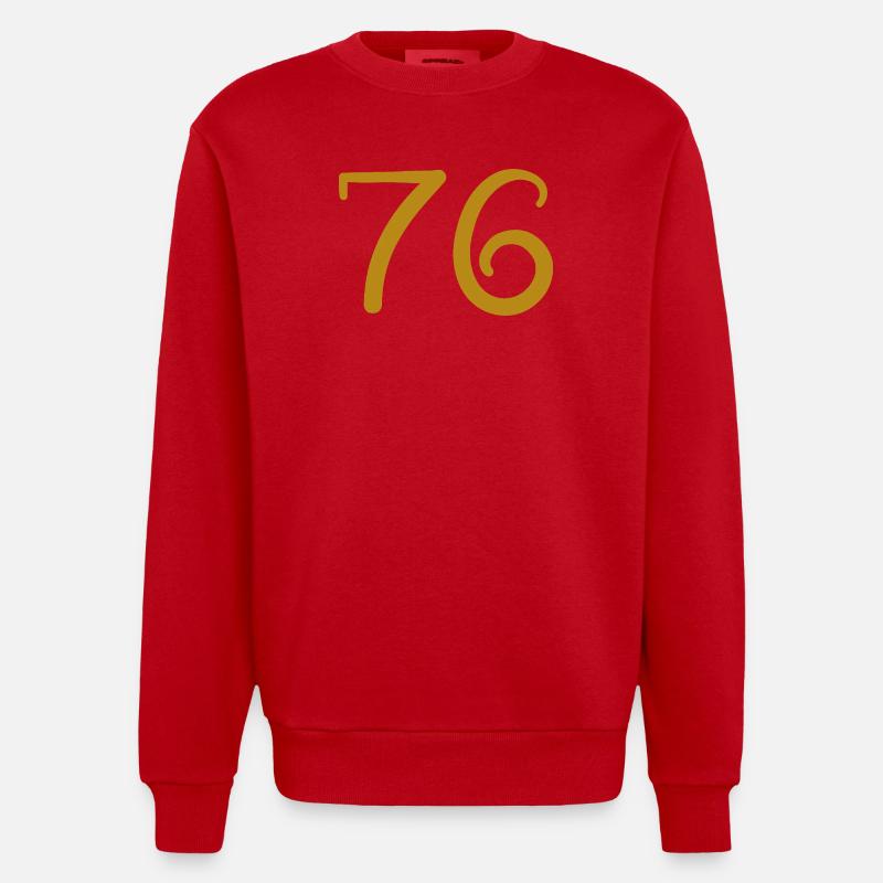 76 - Sweat bio épais oversize fabriqué en UE - rouge