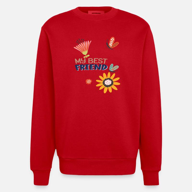 Beste Freunde - Heavyweight Oversized Organic Crew Neck Made in EU - Rot