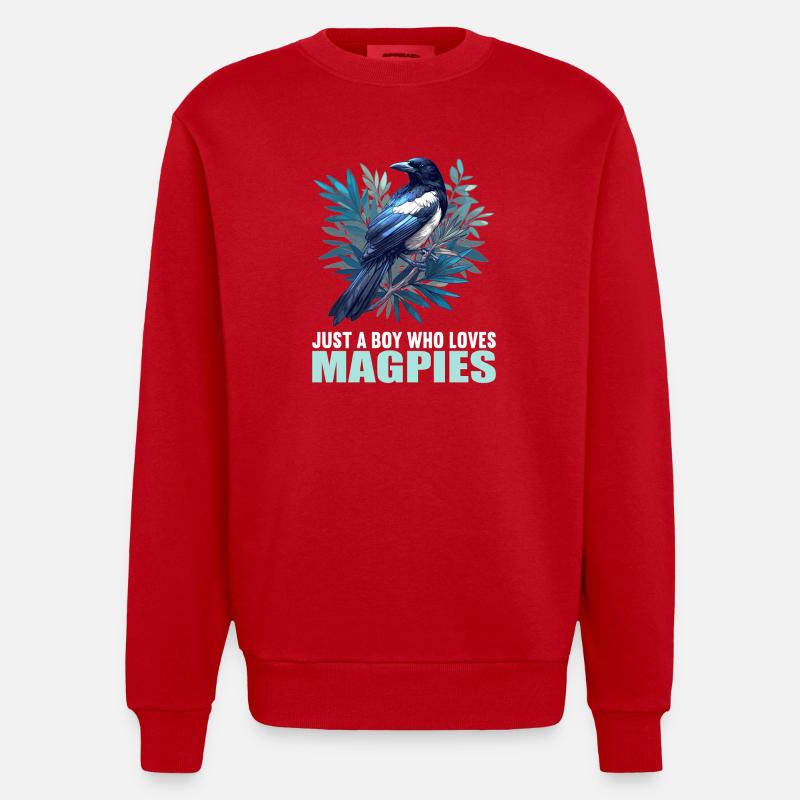 Pies Magpie - Sweat bio épais oversize fabriqué en UE - rouge