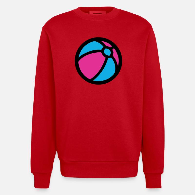 Icône d’été de plage de water-polo - Sweat bio épais oversize fabriqué en UE - rouge