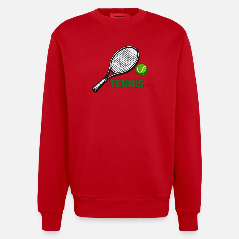 Conception de tennis - Sweat bio épais oversize fabriqué en UE - rouge