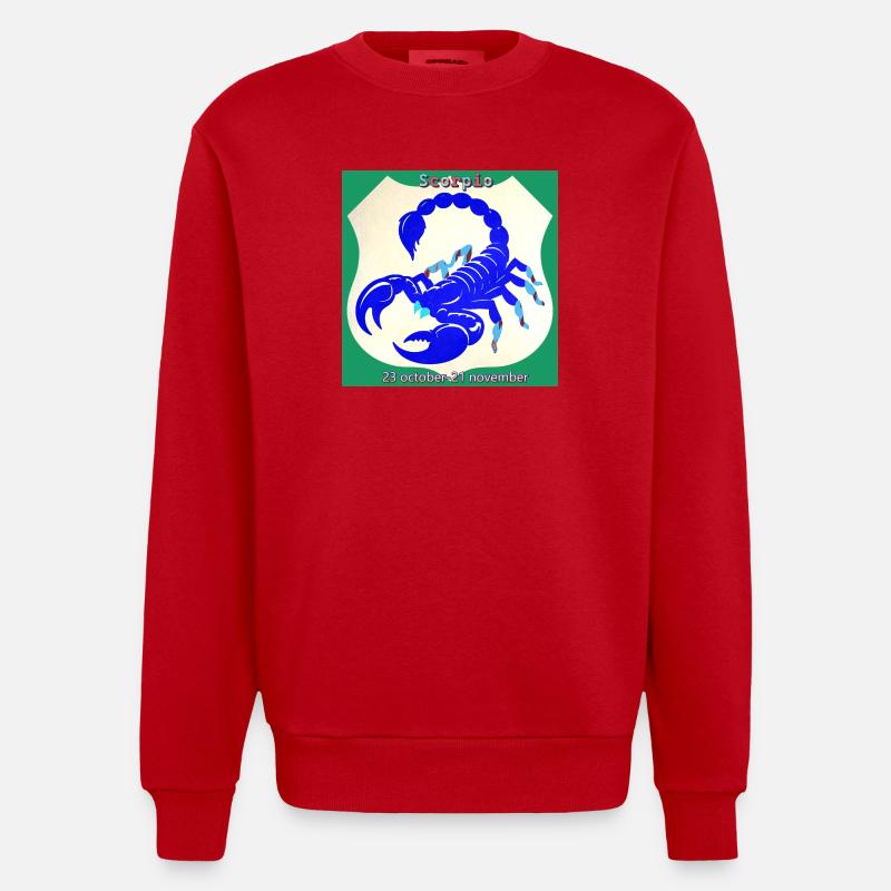 scorpion - Sweat bio épais oversize fabriqué en UE - rouge
