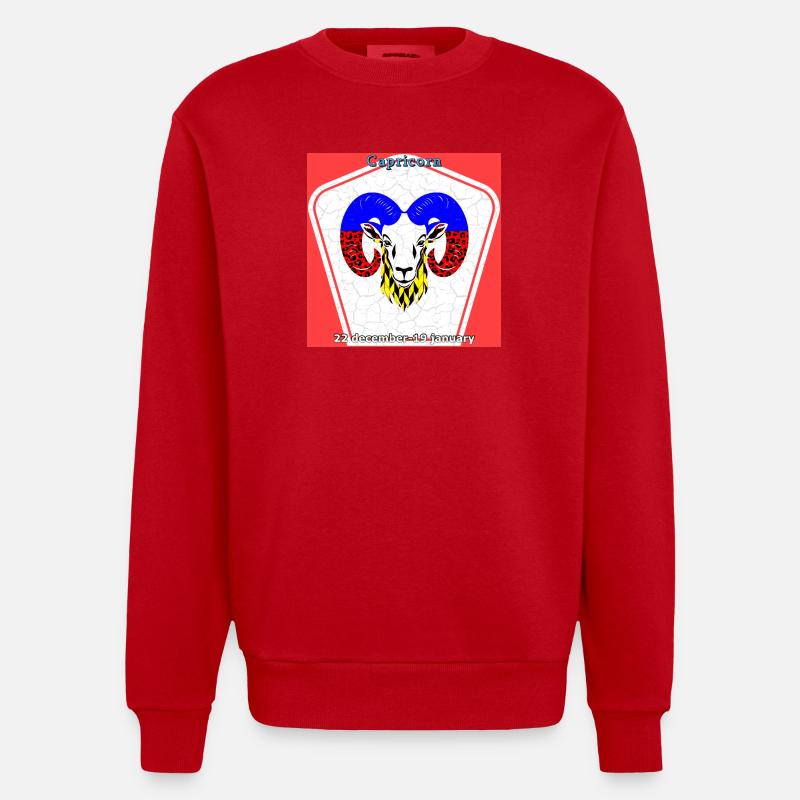 Steinbock - Heavyweight Oversized Organic Crew Neck Made in EU - Rot