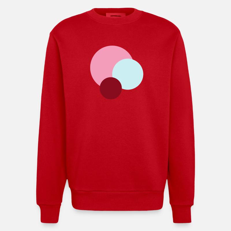 Planètes dans l’Univers Rose - Sweat bio épais oversize fabriqué en UE - rouge