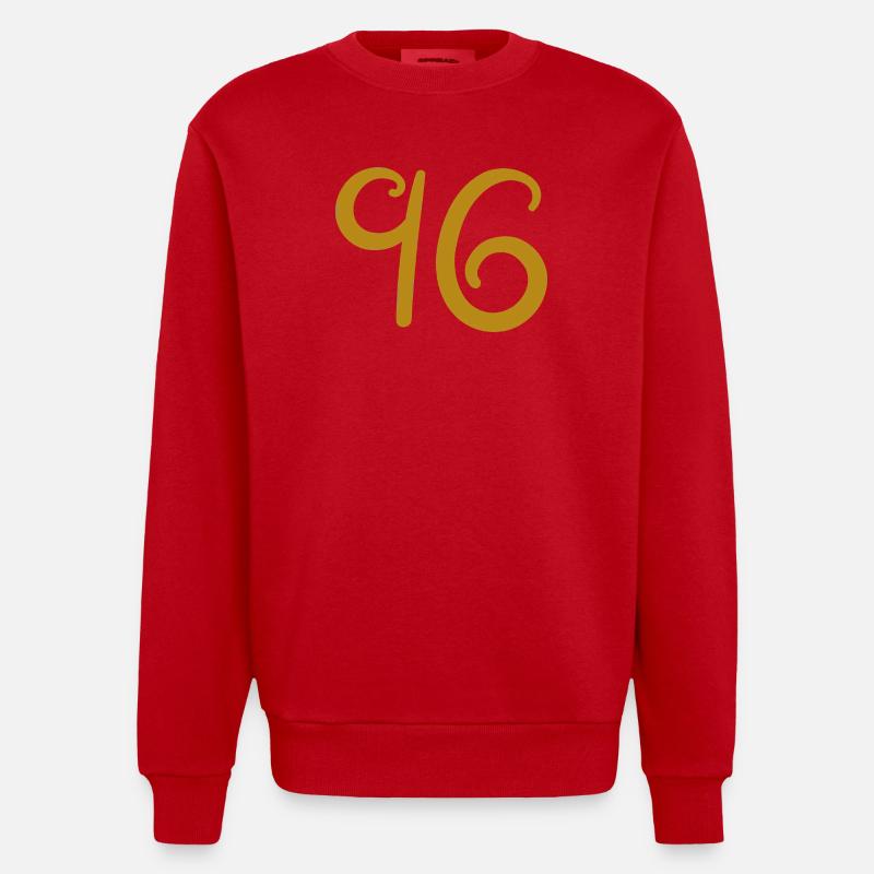 96 - Sweat bio épais oversize fabriqué en UE - rouge