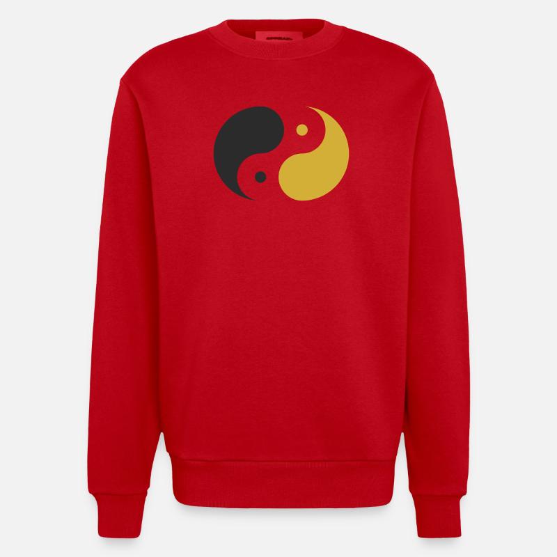 Yin et Yang - Sweat bio épais oversize fabriqué en UE - rouge
