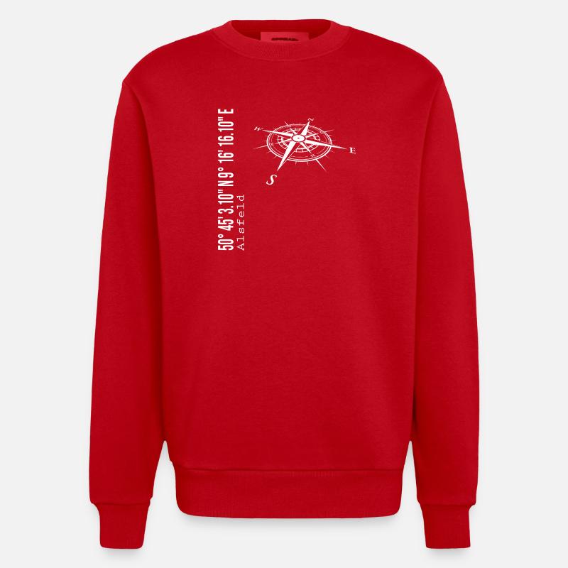 Alsfeld - Sweat bio épais oversize fabriqué en UE - rouge