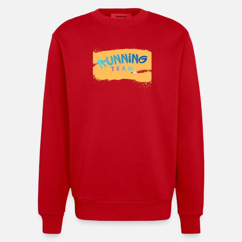 Équipe de course - Sweat bio épais oversize fabriqué en UE - rouge