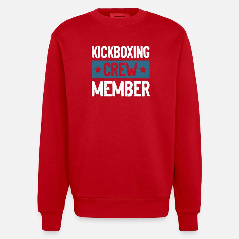 Équipe de kickboxing - Sweat bio épais oversize fabriqué en UE - rouge