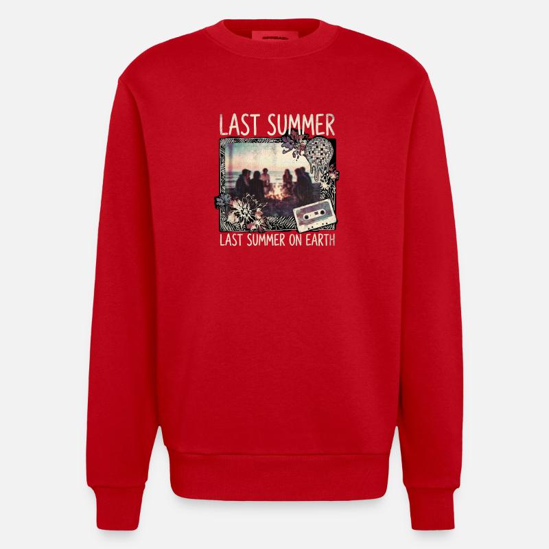 Dernier buzzer - Sweat bio épais oversize fabriqué en UE - rouge