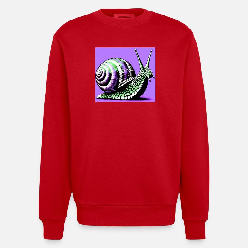 Escargot - Sweat bio épais oversize fabriqué en UE - rouge