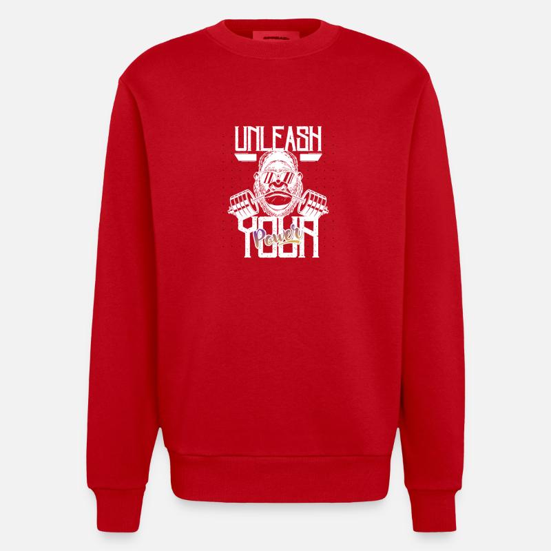 Libérez Puissance sur Scène - Sweat bio épais oversize fabriqué en UE - rouge