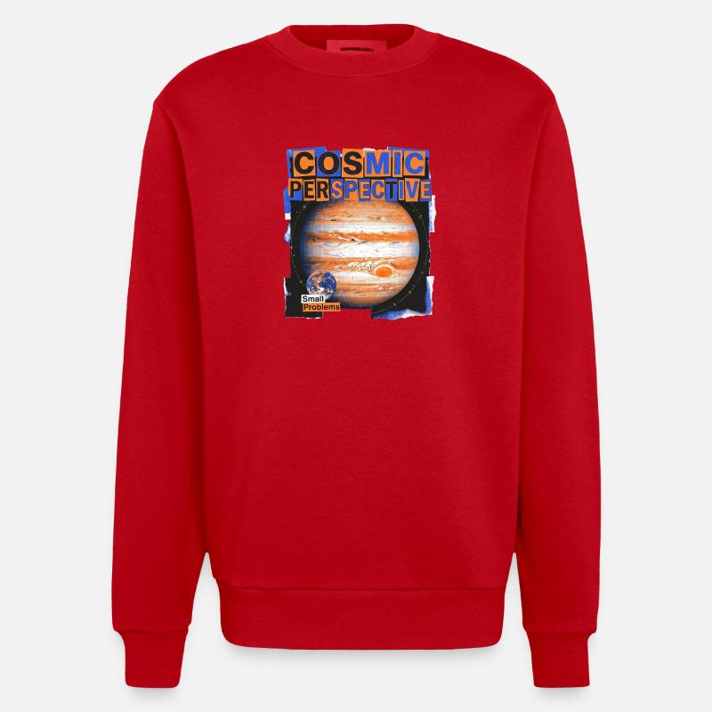Cosmic Perspective - Heavyweight Oversized Organic Crew Neck Made in EU - red
