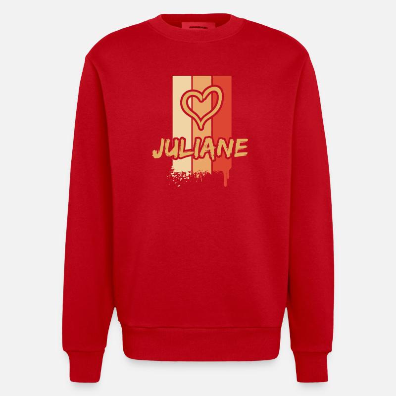 Geschenkidee Juliane - Heavyweight Oversized Organic Crew Neck Made in EU - Rot