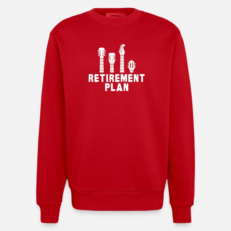 Gitarren-Ruhestandsplan - Heavyweight Oversized Organic Crew Neck Made in EU - Rot
